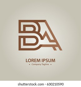 Logo combinations Letter B and A