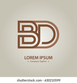 Logo combinations Letter B and D