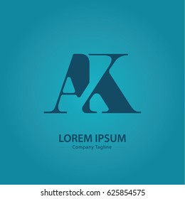 Logo combinations Letter A and K