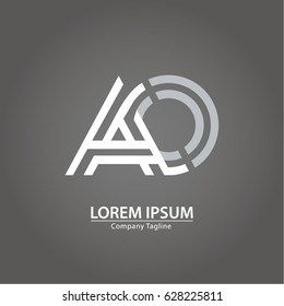 Logo combinations Letter A and O