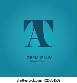 Logo combinations Letter A and T