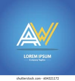 Logo combinations Letter A and W