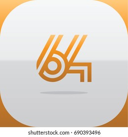 Logo combinations Number 6 and 4