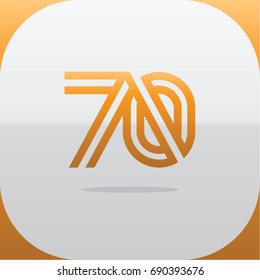 Logo combinations Number 7 and 0