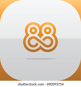 Logo combinations Number 8 and 8