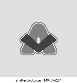 A logo combine with V logo consept