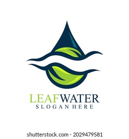 logotipo de una combinación de gotas de agua y hojas