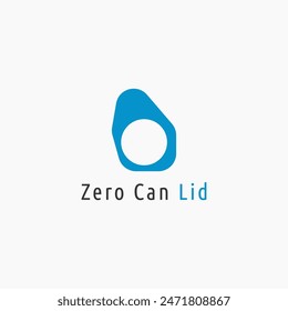 Logo combined can lid with number zero.