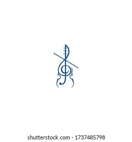 LOGO COMBINES BETWEEN THE TONE WITH THE VIOLIN
