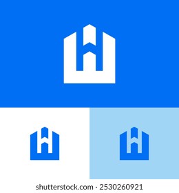 O logotipo combina um H arrojado com uma casa quente, criando um símbolo forte e convidativo.