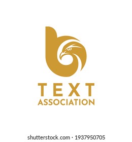 The logo combines: a hawk and the letter "B". Vector. 