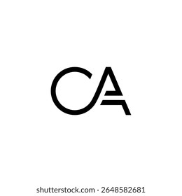 The logo combines the letters "C" and "A" with a modern and minimalist style. The letter "C" is depicted as an elegant curved shape, while the letter "A" is made with sharp and dynamic straight lines.