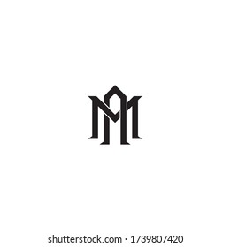 LOGO KOMBINIERT LETTERS M UND EINE BAUFORM
