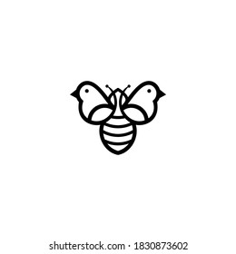 
logo combining bees with birds