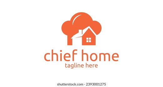 logo combining the shape of a chef's hat and a house.