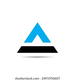 The logo combining a triangle and an upward arrow symbolizes growth, progress, and aspiration, ideal for technology, finance, education, and consulting brands.
