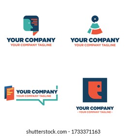logo communication language, suitable for companies, mobile applications, websites, blogs, and your personal branding