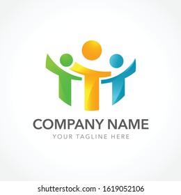 logo community, logo charity people together