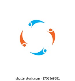 diseño de ilustración de vectores de la comunidad de logotipos