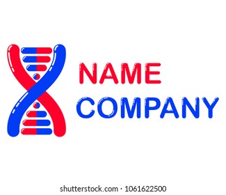 Logo for the company, biotechnology, medicine, DNA.