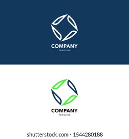 Logo Company Blue and Green Modern