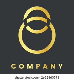 the logo of the company or brand consisting of two crossed Golden circles with rounded elements on a dark background. Below the logo is the word “COMPANY” in gold letters.