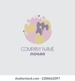 Logo for a company, brand of product or service. Flat style vector illustration.