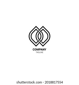 The logo of a company or business in the form of a leaf that is connected to each other has a complementary meaning. suitable to describe the fields of health, medical, nature, environment, agricultur