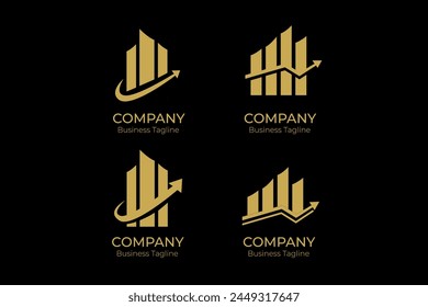 Logo company business gold design template