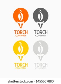 Logo for the company. Concept: torch + letter T.