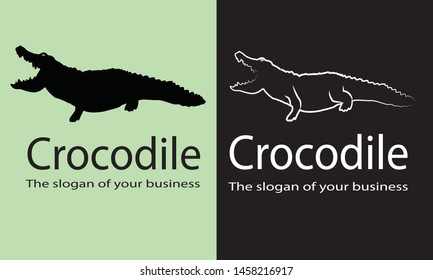 Logo Company Crocodile Stock Vector 