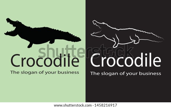 company logo with crocodile