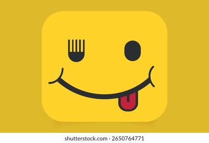 Logotipo para uma empresa envolvida na entrega de alimentos ou fast food. Emojis famintos enfrentam desfrutando de comida deliciosa e saborosa. Logotipo do humor alimentar. Arquivo editável