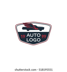The logo of the company is engaged in tailoring of covers and accessories. Car with wings.
