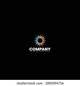 Compañía de logotipos con forma de gradiente geométrico