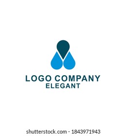 logo for company with letter A in blue square, logo a, logo with a, logo letter a ideas, letter inspiration, flat, text, type, drops, background