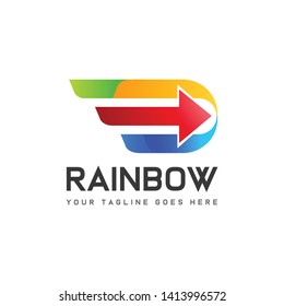 Logo Company Modern Colorful rainbow