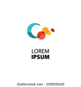 logo  company template gradation overlap