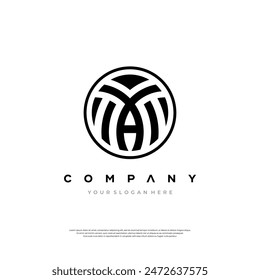 A logo for a company that is black and white. The logo is circular and has the letters A and Y in it. The company logo is meant to represent the company's brand and identity