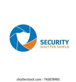 The Logo Of The Company Of Video Surveillance Systems. Security Camera Vector Logotype.