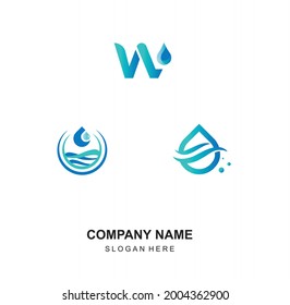 Logo for the company water letter L and W 