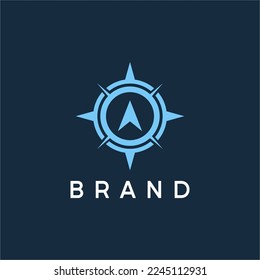 logo compass . suitable to be used as an outdoor company logo, adventure.
