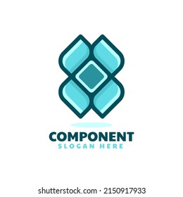 logo component simple mascot style