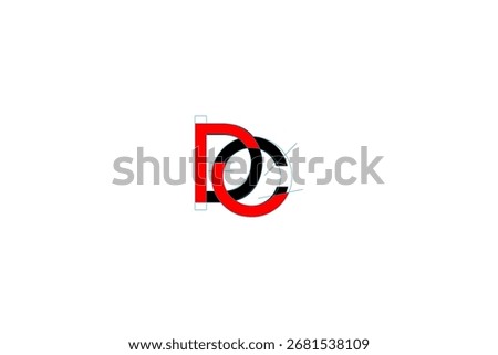 a logo composed of two intertwined letters: a red "D" and a black "C"