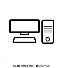 logo computer with minimal concept design
