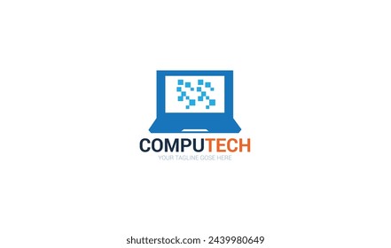 Logo des Computers mit modernem Konzept.