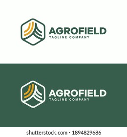 Logo concept of agro farm