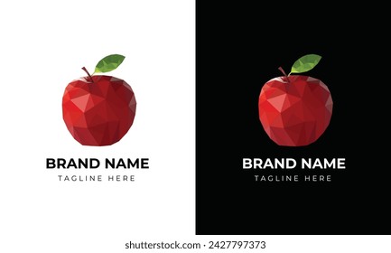 Logo concept with apple fruits symbol. Can be used for brand logos for beverage products agricultural products or fruit shops etc
