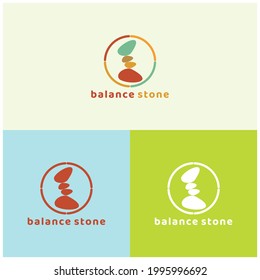 Equilibrio de concepto de logotipo naturaleza simple