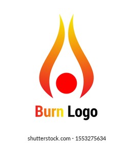 logo concept of ball fire, burning logo.